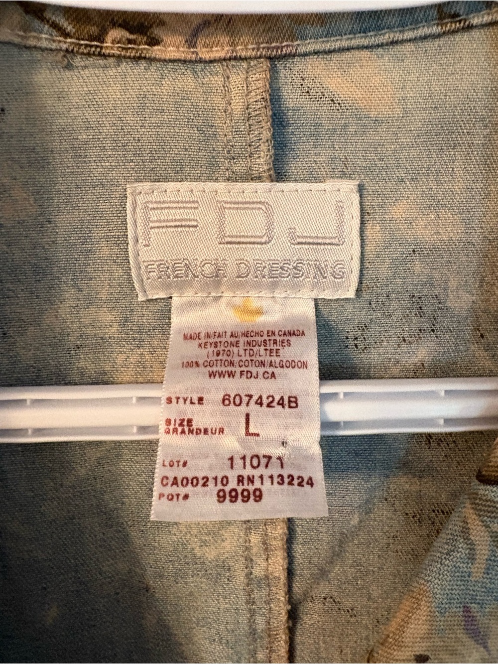 FDJ Denim Floral Tailored Jean Jacket - Picture 3 of 8